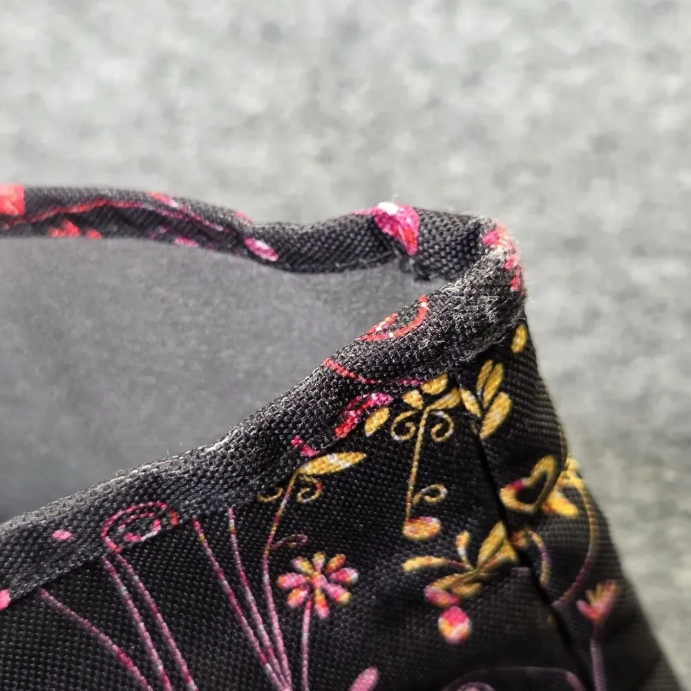 JanSport 15 in Laptop Sleeve Case Black Floral Padded Protective Lining Pink